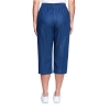 Effortless Comfort & Style – Elastic Waist Denim Capri Pants for Women
