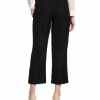 Pull-On Style All Around Elastic Waist Polyester Cropped Missy Pants