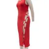 Sexy Lace-Up Bodycon Mini Club Dress in Red – Perfect for Parties, Nights Out & Special Occasions (X-Large)