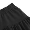 Casual Summer Elastic Waist Solid Ruffle Hem Short Mini Skirt