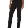 Gloria Vanderbilt Amanda High-Rise Tapered Jeans in black, featuring a sleek, flattering fit and functional pockets 