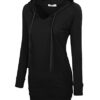 Women's Long Sleeve Tunic Sweatshirt with Hoodie - Cozy Comfort for Casual Chic, Perfect for Fall