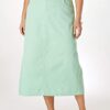 Plus Size Classic Cotton Denim Long Skirt