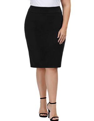 Women's High Waist Band Bodycon Career Office
