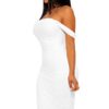 Turn Heads with the Girls’ Summer Bodycon Tube Dress – Chic Off-Shoulder Midi