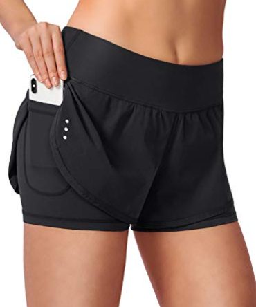 2 in 1 Running Shorts Workout Athletic Gym Yoga Shorts