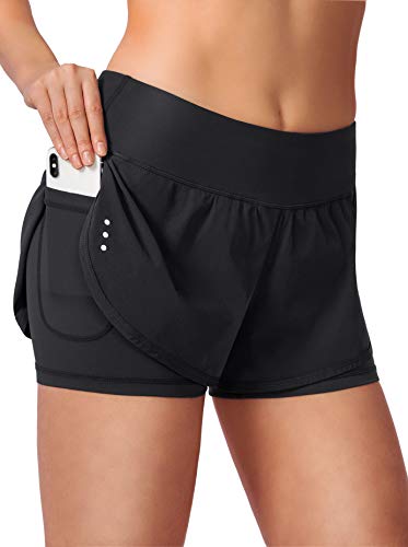 2 in 1 Running Shorts Workout Athletic Gym Yoga Shorts