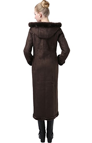 31VrLwj9nrL Women's Pauline Hooded Faux Shearling Maxi