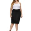 Women's High Waist Band Bodycon Career Office