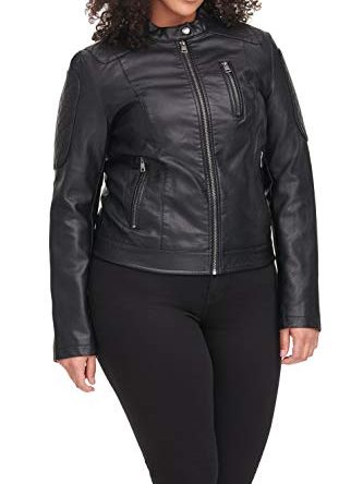 Women's Faux Leather Motocross Racer Jacket