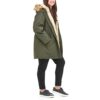 Levi's Women's Fake Fur Lined Hooded Parka Jacket – Stylish, Warm & Functional Olive Jacket (Medium & Plus Sizes)