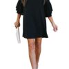 Women's Dress Sweet & Cute V-Neck Bell Sleeve Shift Dress