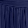 Women Knee Length Navy a Line Skirt with Side Pockets