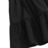 Casual Summer Elastic Waist Solid Ruffle Hem Short Mini Skirt