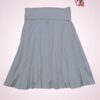 Soft Stretch Mid Midi Knee Length Flare Flowy Skirt