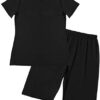 Solid Crop Top Short Pants Outfit Sports Yoga Suit