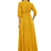 Women's Button Up V Neck Half Sleeve Split Flowy