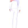 Tracksuit Set 2 Piece Casual Jogger Sweatsuit Stretchy Jumpsuit White