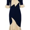 Women Bodycon Dress Cocktail Work Half Sleeve