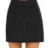 Casual Skort Stain Resistant Skirts Tennis Black