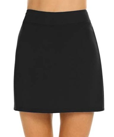 Casual Skort Stain Resistant Skirts Tennis Black