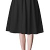 Pocket Skirt High Waist Pleated Midi Skirt