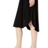 Everyday Ritual Ladies' Jersey Sleeveless Gathered Dress Black – Relaxed Fit & Cinched Waist