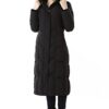 Black Water Resistant Down Parka Coat