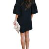 Women's Dress Sweet & Cute V-Neck Bell Sleeve Shift Dress