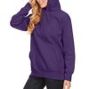 Fleece Pullover Hoodies for Women – Oversized Purple Sweatshirt in Regular & Plus Sizes