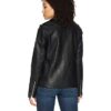 Oversized Faux Leather Belted Motorcycle Jacket