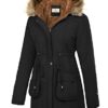 Hooded Thicken Fleece Parkas Faux Fur Jackets