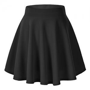 Versatile Stretchy Flared Casual Mini Skater Skirt