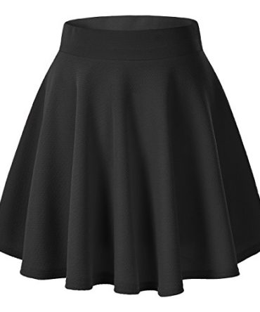 Versatile Stretchy Flared Casual Mini Skater Skirt