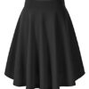 Basic Versatile Stretchy Flared Casual Mini Skater Skirt