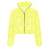 Women Winter Long Sleeve Zipper Puffer Jacket