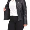 Women's Faux Leather Motocross Racer Jacket