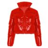 Women Long Sleeve Zipper Puffer Jacket