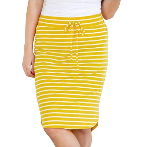 Short Skirt for Women Knee Length Casual Striped