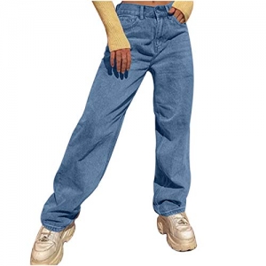 High Waisted Denim Pants - Vintage Streetwear Chic