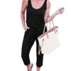 Summer Solid Casual Loose Sleeveless Jumpsuit Romper  