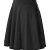 Basic Versatile Stretchy Flared Casual Mini Skater Skirt