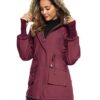 Womens Plus Size Fleece Lined Parka Jacket