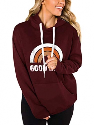 Womens Hoodies Long Sleeve Shirt Casual Graphic Tee Shirt