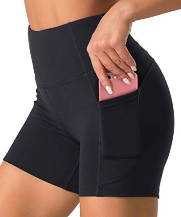 Dragon Fit High Waist Yoga Shorts for Women with 2 Side P
