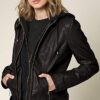 Lock and Love Quilted Faux Leather Biker Jacket with Hoodie - Your Style Essential