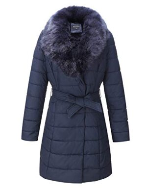 Women's Faux Leather Puffer Padding Long Jacket