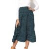 High Waisted Skirts for Women Beach Pleated A Line Skirt