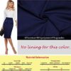 Women's Navy Blue Pleated Bow High Waist Pencil Skirt – Slim Fit Office & Workwear Style