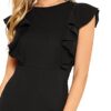 Sleeveless Ruffle Trim Wide Leg High Waist Long Jumpsuit